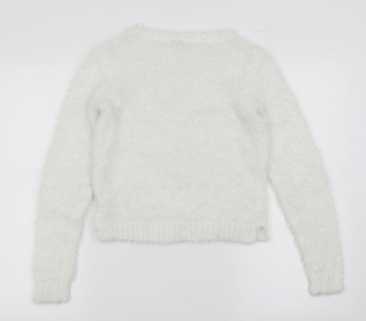 Divided by H&M Womens White Pullover Jumper Size 4