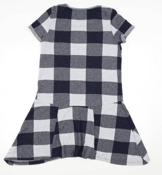 NEXT Womens Blue Check Fit & Flare Size 10
