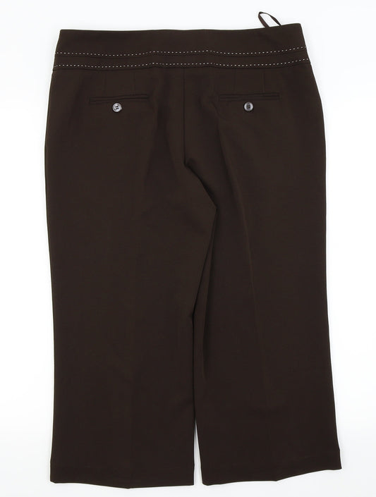 South Womens Brown Capri Trousers Size 14