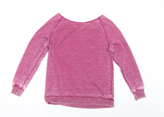 MAD MODELE Womens Pink Pullover Sweatshirt Size M