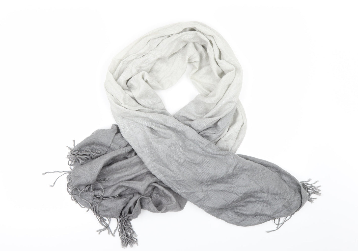 Front view of Preworn women’s grey scarf