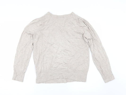 Marks and Spencer Womens Beige Cardigan Jumper Size 12