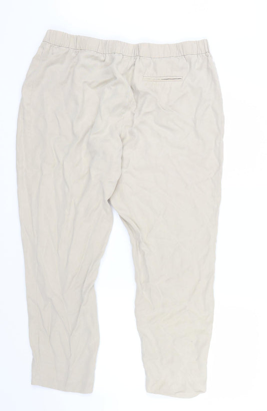 Dalia Collection Womens Beige Trousers Size 18 L27 in