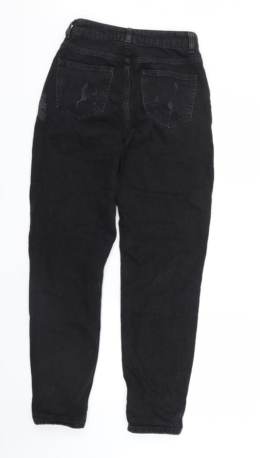 Denim Co. Womens Black Denim Straight Jeans Size 6 L28 in