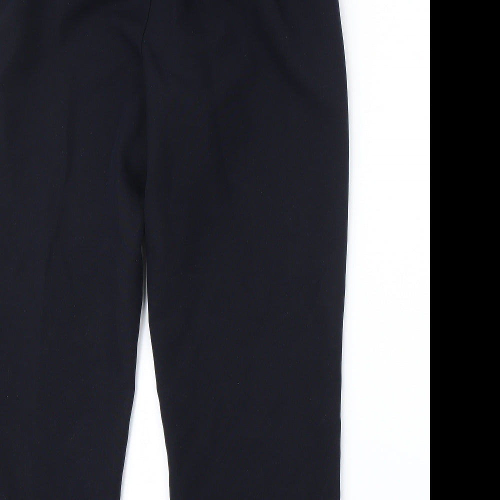Brand and care label for Bonmarché women’s blue trousers, size UK 12, 25-inch leg