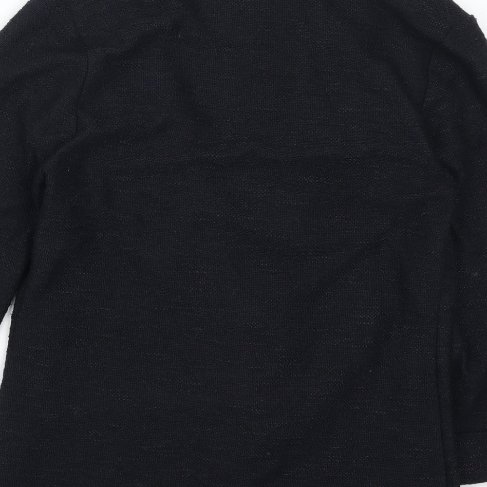 Brand and care label for New Look women’s black jacket, size UK 10
