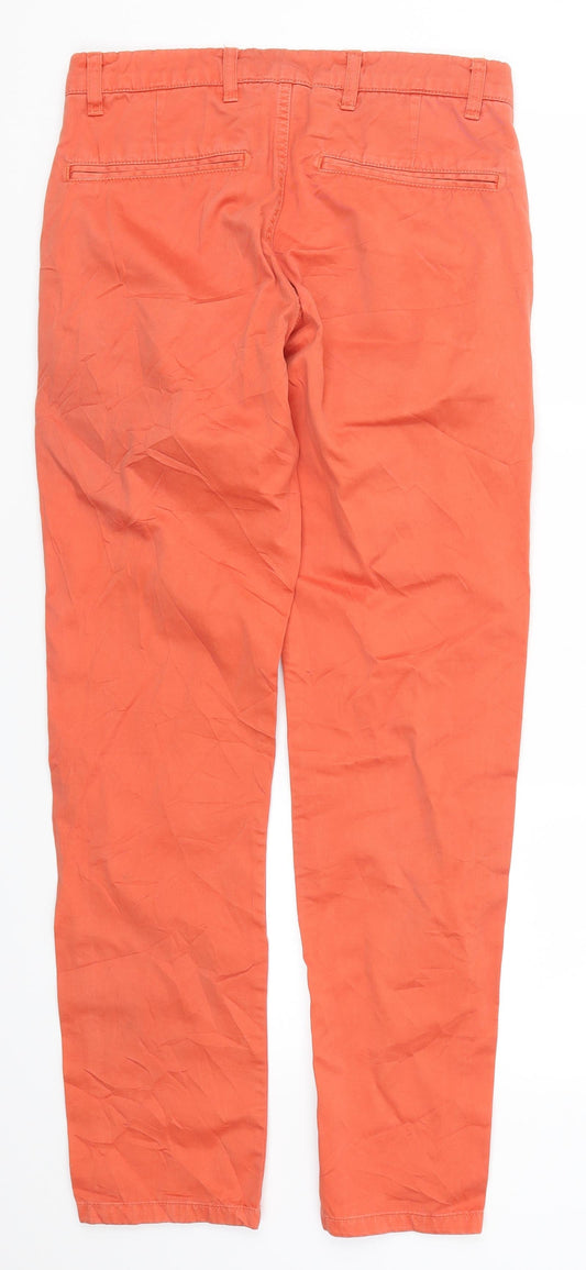 Matchstick Womens Orange Chino Trousers Size 29 L29 in