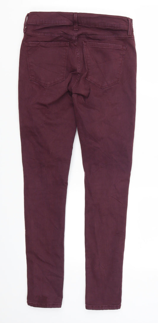 Gap Womens Purple Denim Skinny Jeans Size 24 in L26 in