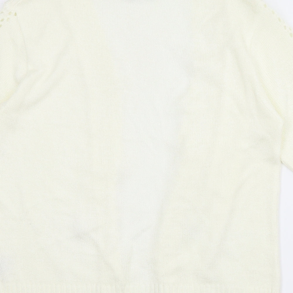 Ellie Louise Womens Ivory Cardigan Jumper Size M