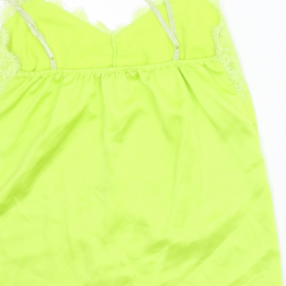 Preworn Womens Green Solid Cami Pyjama Top Size S