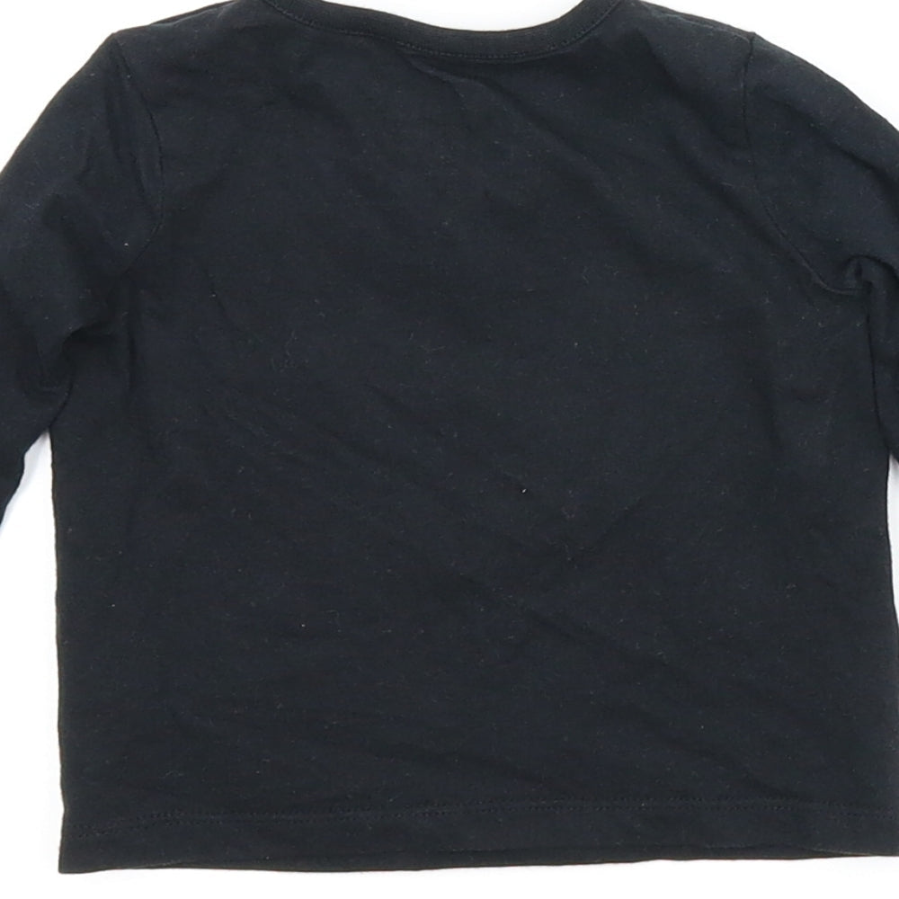 Fred & Flo Baby Black Basic T-Shirt Size 3-6 Months