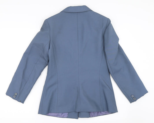 Telemac Womens Blue Jacket Blazer Size 12