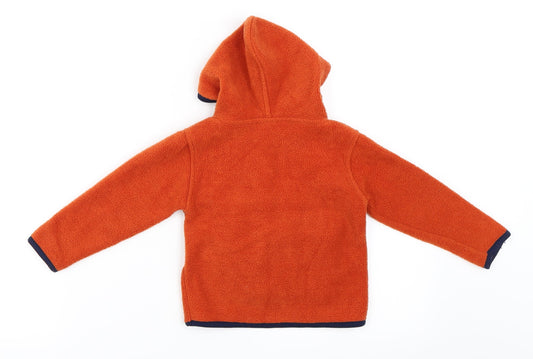 ADISPORT Boys Orange Fleece Pullover Jumper Size 6-9 Months