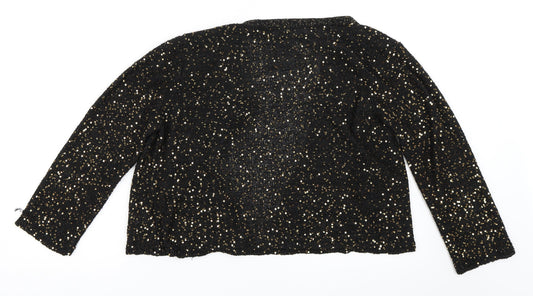 note Womens Black Cardigan Jumper Size 16