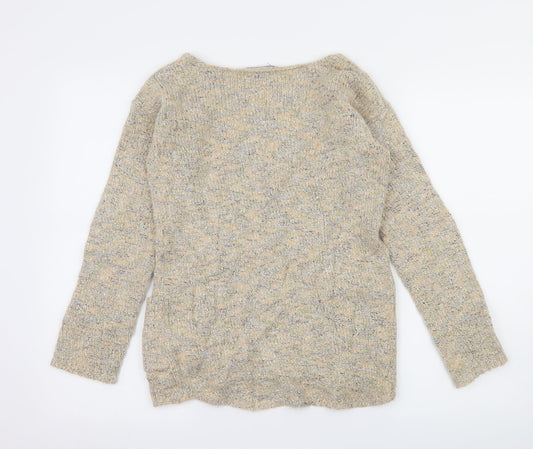 Papaya Womens Beige Knit Pullover Jumper Size 8