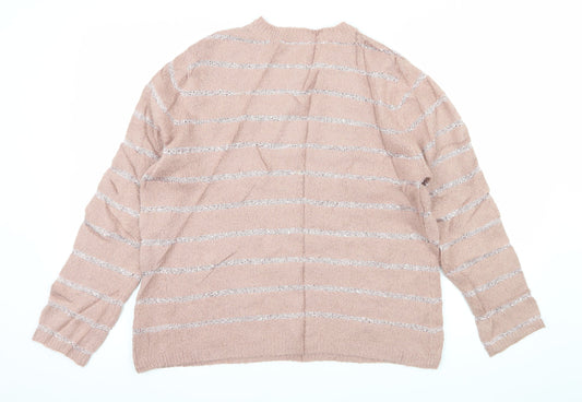 Peacocks Womens Pink Knit Pullover Jumper Size M