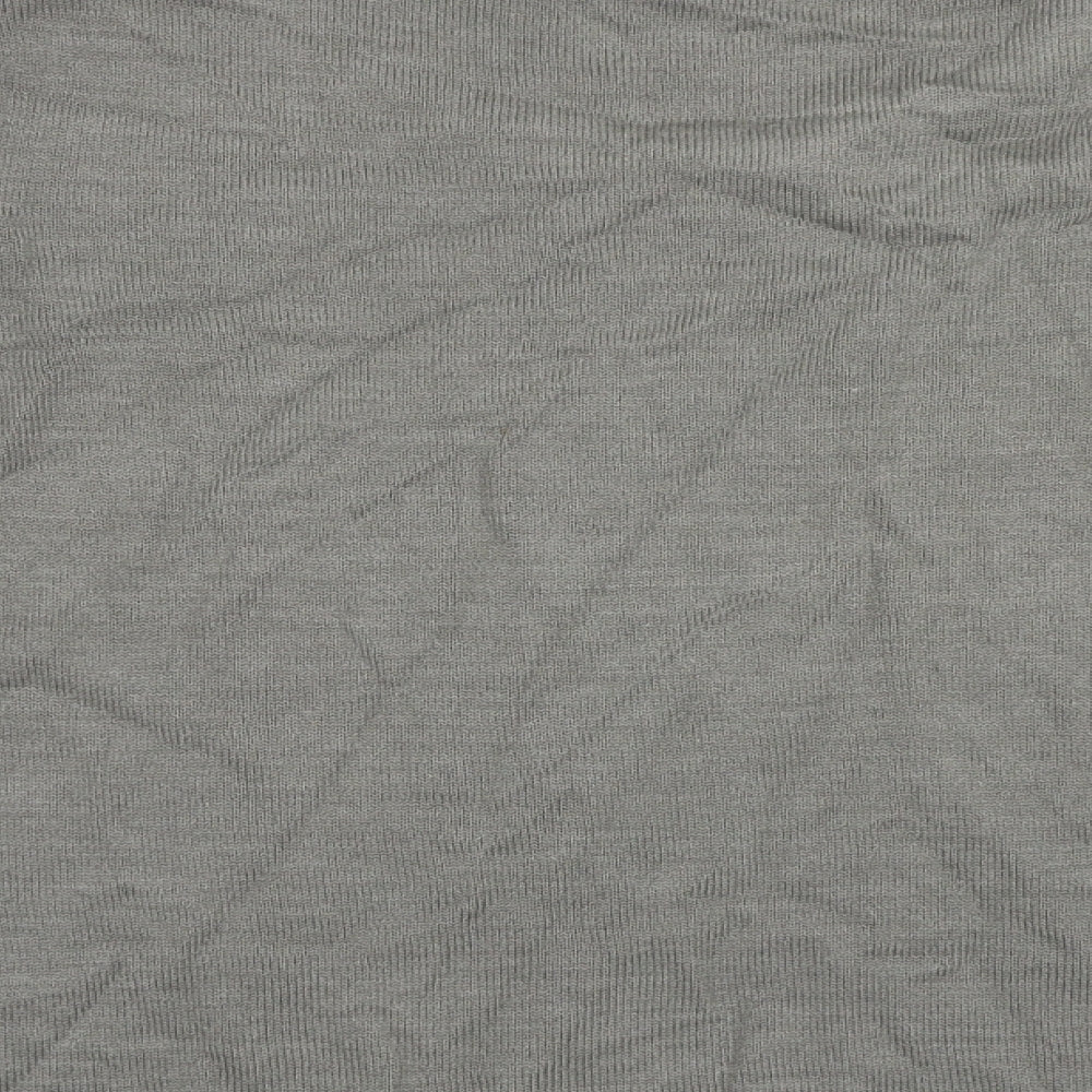 Brand and care label for Preworn women’s grey jumper, size M