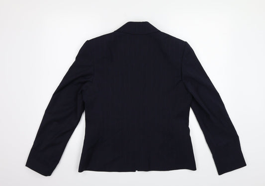Wardrobes Womens Blue Striped Jacket Suit Top Size 10