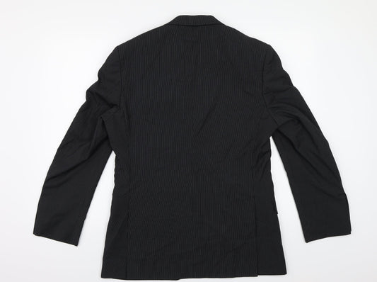 Burton Mens Black Striped Jacket Suit Size 38