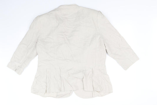 Soon Womens Beige Jacket Size 10
