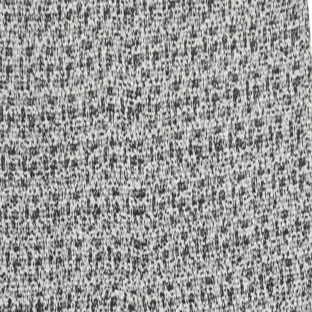 Brand and care label for Marks & Spencer Collection women’s grey flare skirt, size UK 12