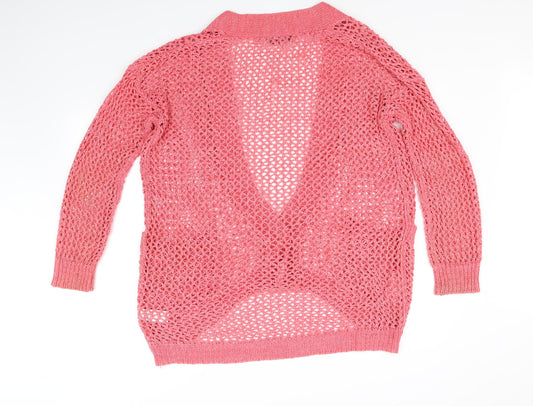 South Womens Pink Cardigan Jumper Size 14