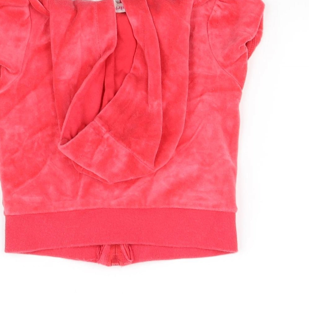 Brand and care label for Girl 2 Girl girls’ pink jacket coat, size 2-3, years