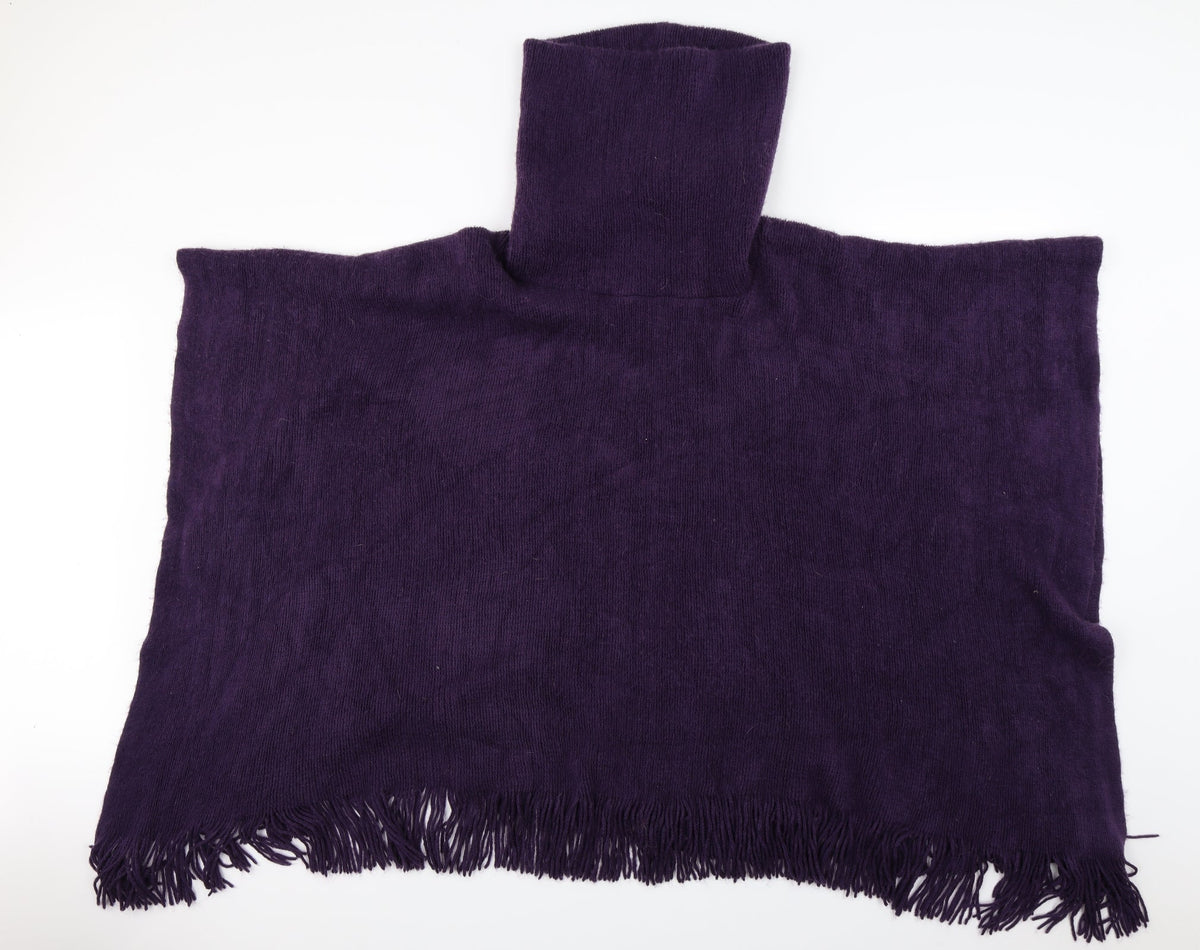 Front view of M&Co women’s purple shawl/wrap