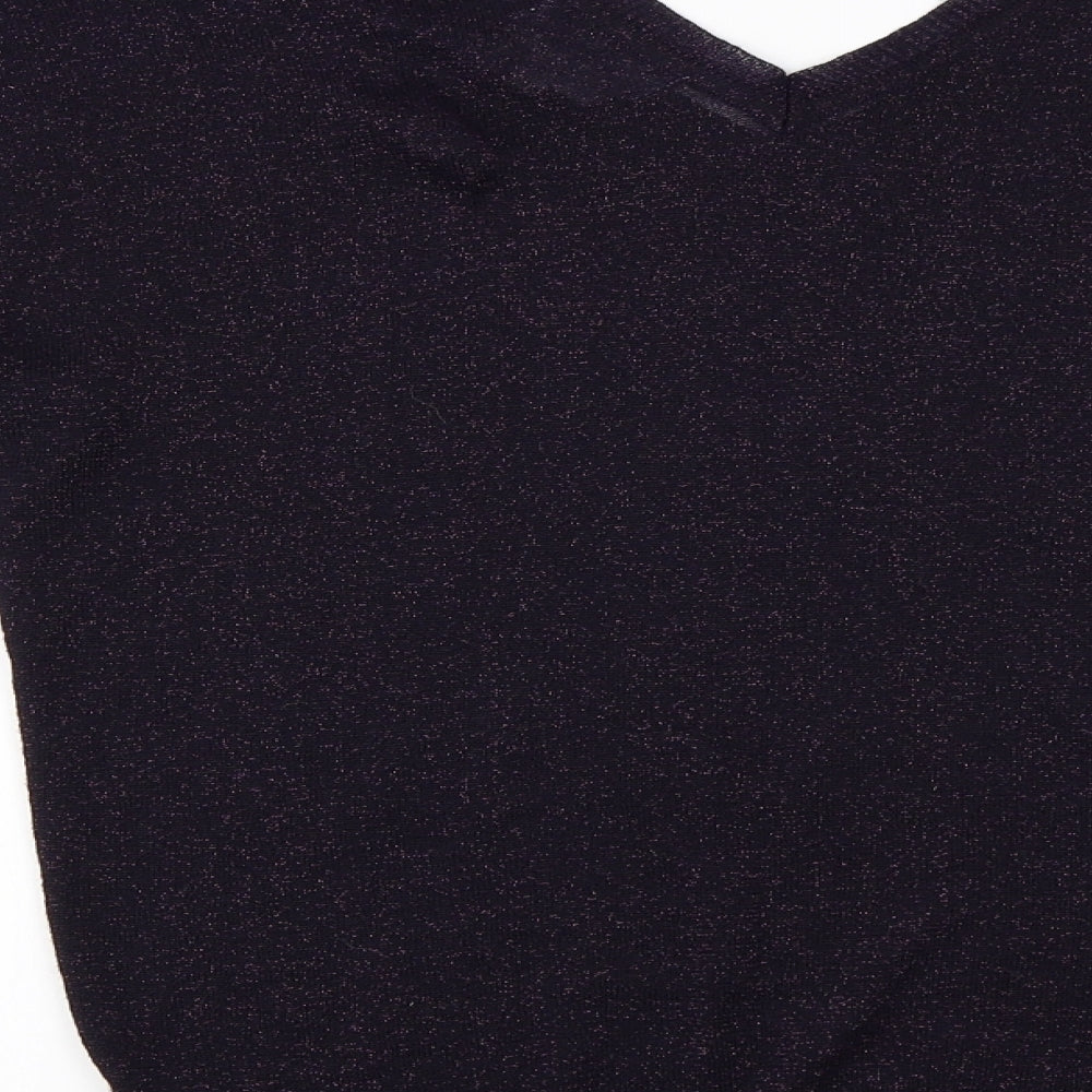 Brand and care label for Next women’s purple jumper, size UK 10