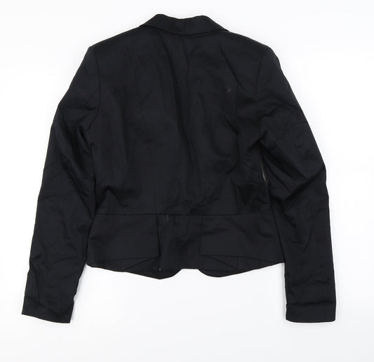 H&M Womens Black Jacket Blazer Size 8