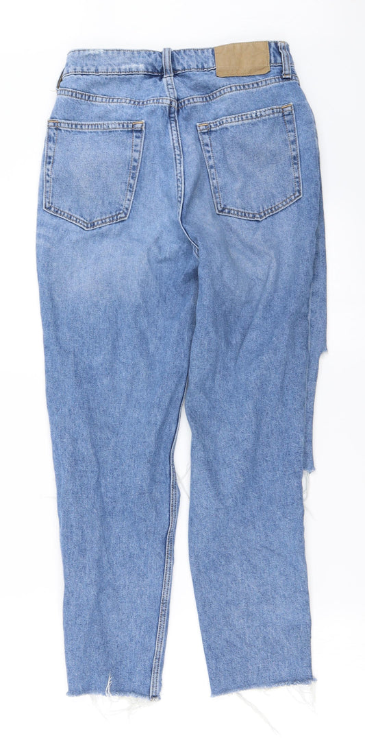 H&M Womens Blue Straight Jeans Size 8 L25 in