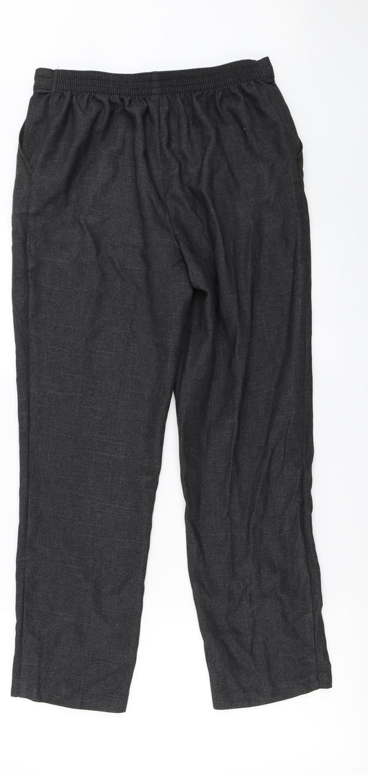 Marks and Spencer Womens Grey Trousers Size 12 L26 in