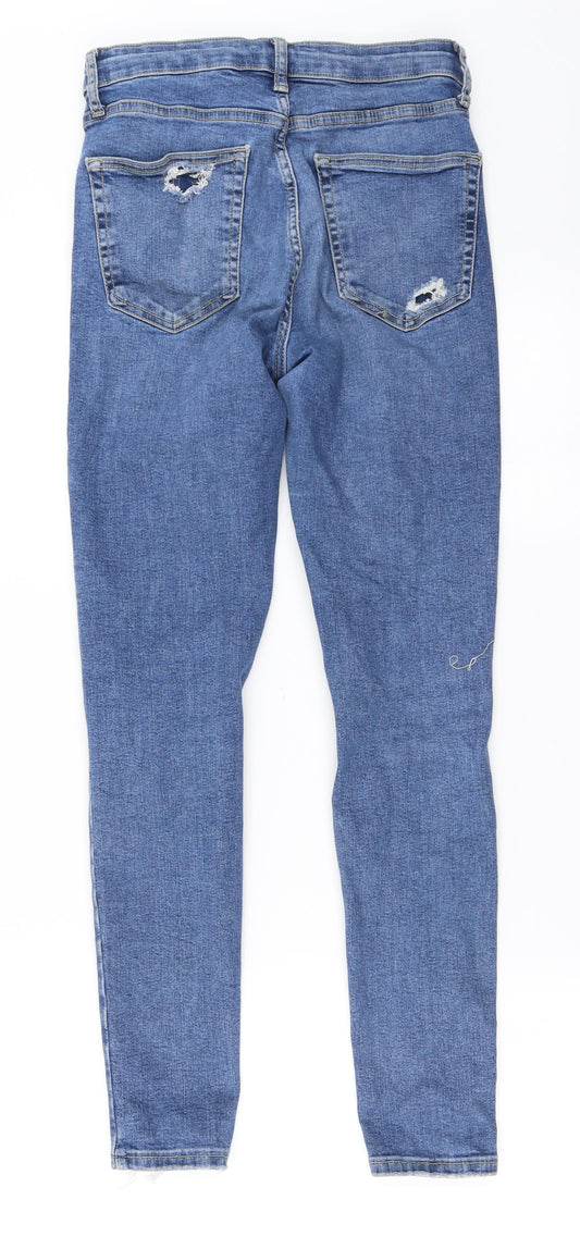 Topshop Womens Blue Skinny Jeans Size 28 in L31.5 in