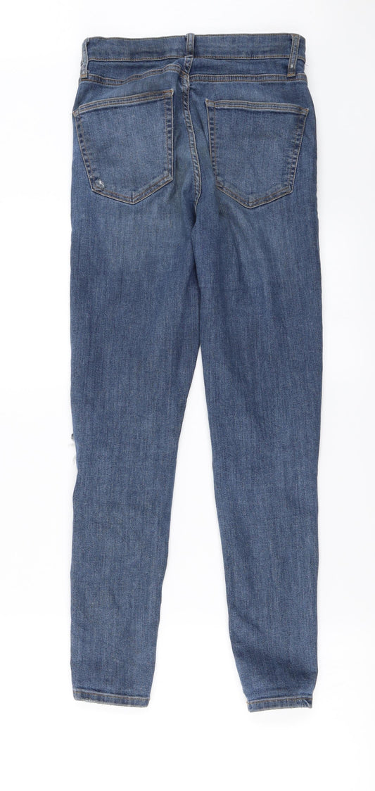 Topshop Womens Blue Skinny Jeans Size 28 in L32 in