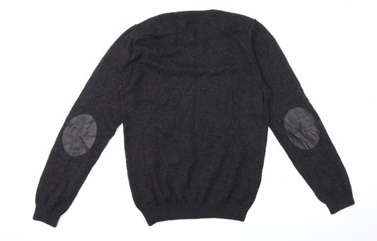 Eleven Paris Mens Grey Knit Pullover Jumper Size M