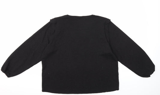 Only Carmakoma Womens Black Pullover Sweatshirt Size L