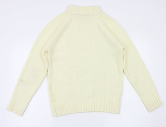 Preworn Womens Yellow Argyle/Diamond Pullover Jumper Size 14