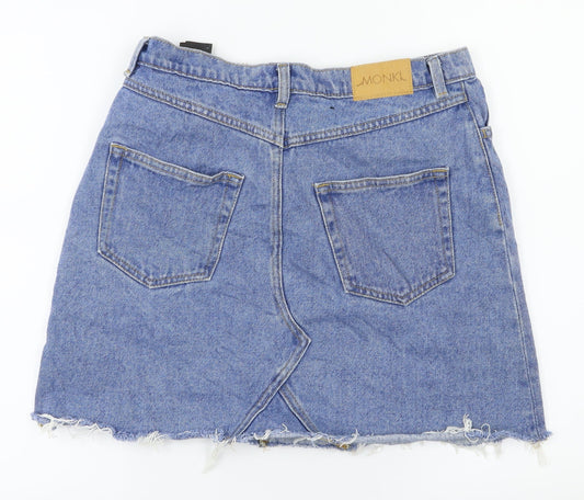 MONKL Womens Blue A-Line Skirt Size 40