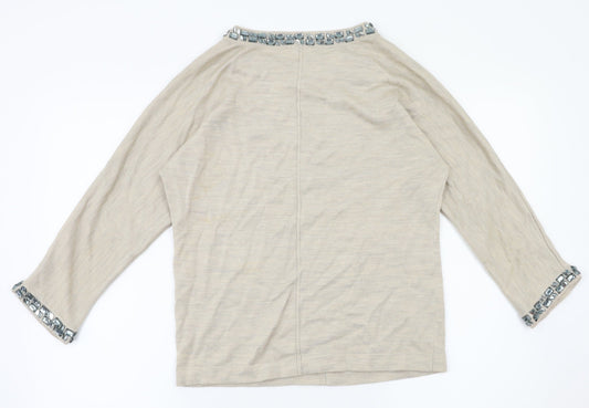 Part Two Womens Beige Basic T-Shirt Size S