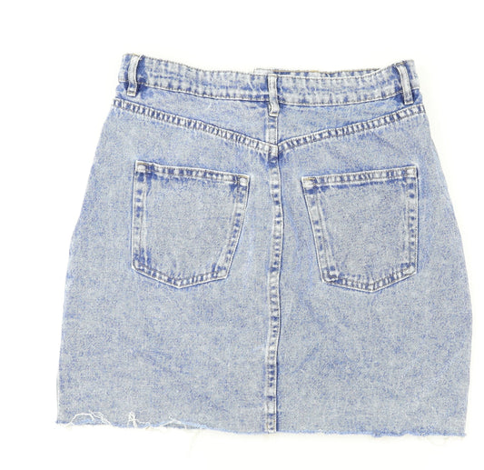 H&M Womens Blue A-Line Skirt Size 10