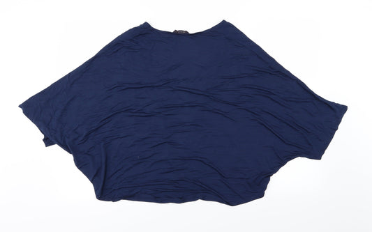 Marks and Spencer Womens Blue Jersey Cardigan Jumper Size 10