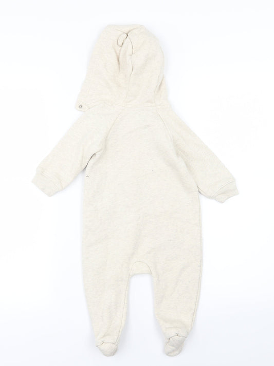 Gap Baby Beige Jersey Jacket Snowsuit Size 9-12 Months