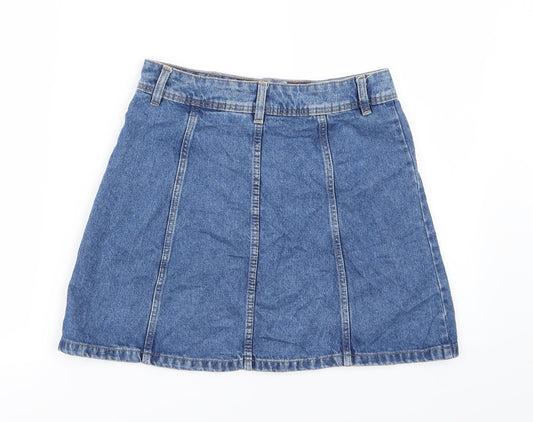 Divided by H&M Womens Blue Denim A-Line Skirt Size 8