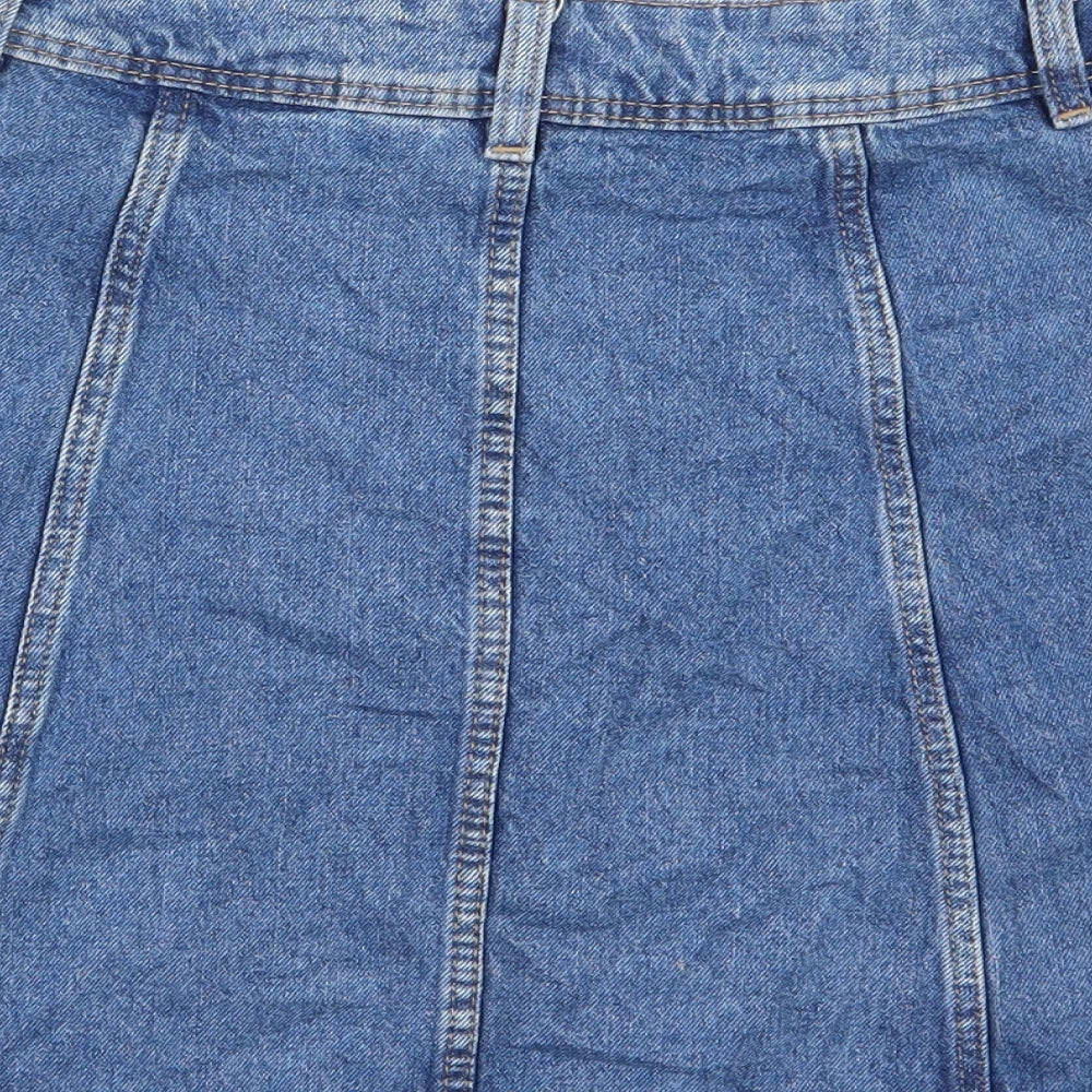 Divided by H&M Womens Blue Denim A-Line Skirt Size 8