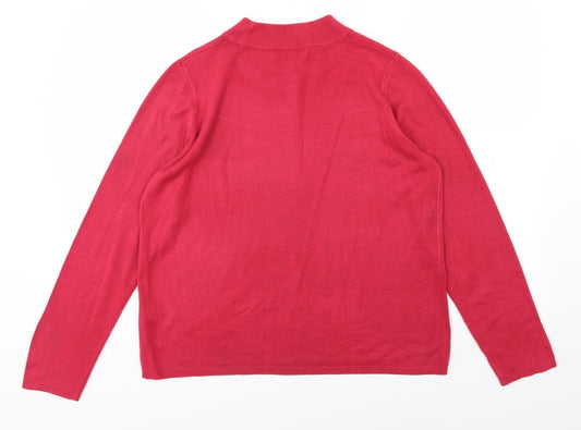 Marks and Spencer Womens Pink Knit Pullover Jumper Size 16