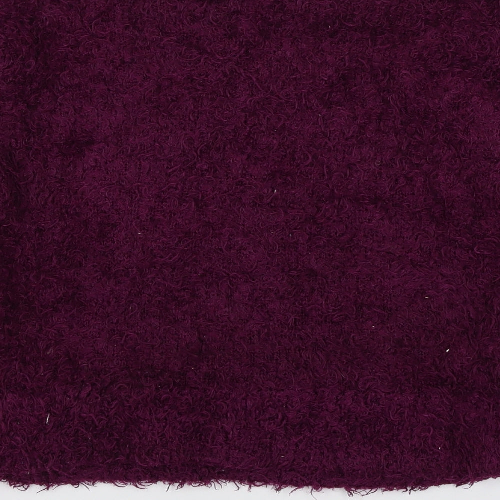 Brand and care label for ASOS women’s purple jumper, size UK 8, - snowflake