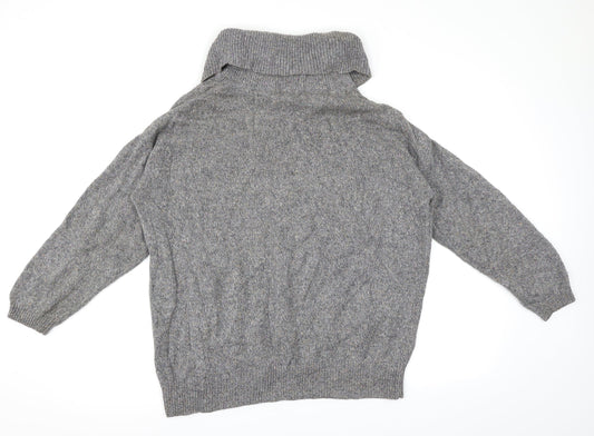 Soon Womens Grey Herringbone Pullover Jumper Size 14