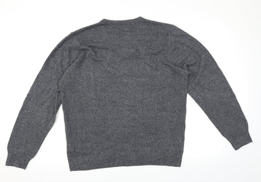 M&S Mens Grey Pullover Jumper Size L
