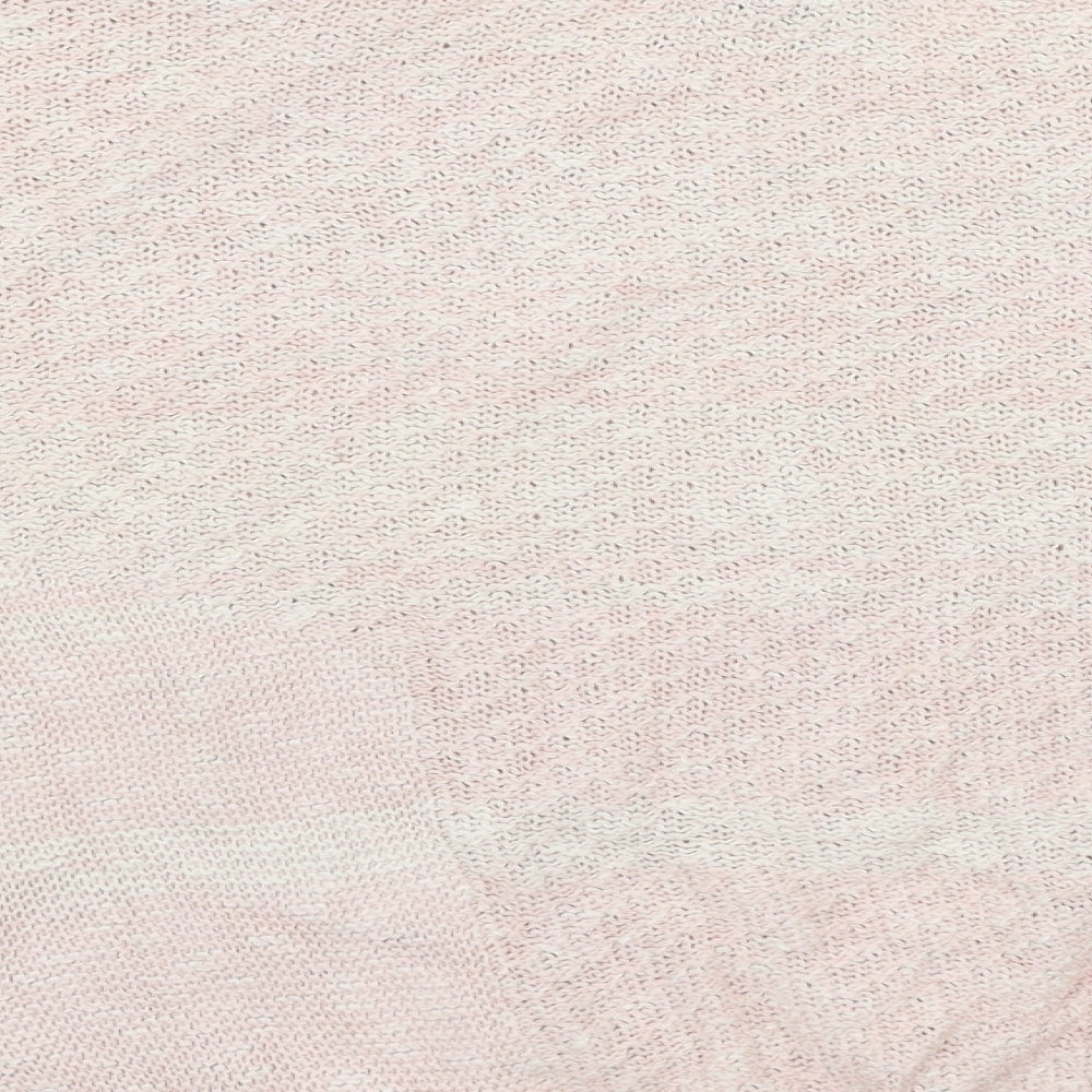 Brand and care label for Topshop women’s pink jumper, size UK 8