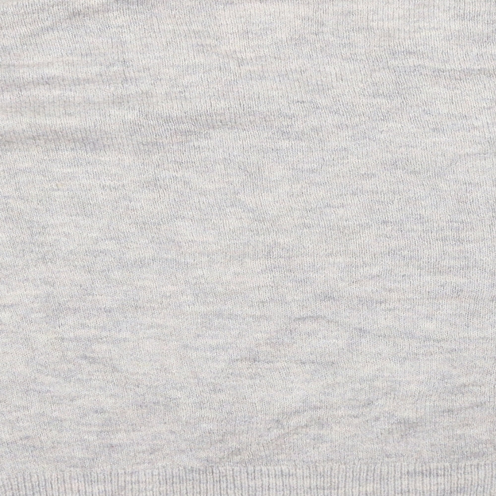 Brand and care label for H&M women’s purple jumper, size UK 12